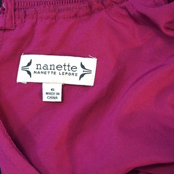 nanette Nanette Lepore High Neck Accordion Pleated Dress Sz 6 Bali Orchard NWT - Picture 11 of 13